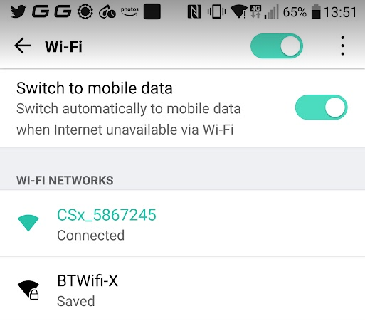 WiFi network selection