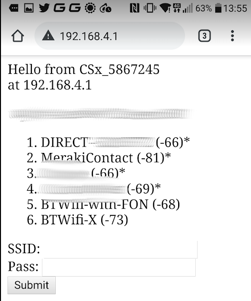 receiver wifi credentials